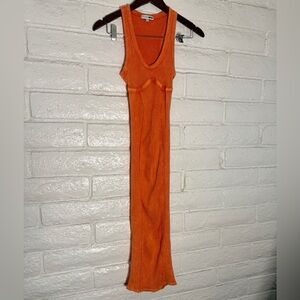 Fashion Nova Vibrant Orange Maxi Dress
